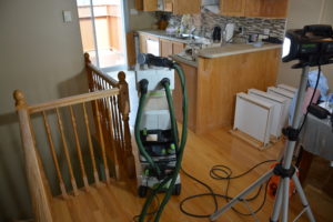 Kitchen cabinets sanded dust-free