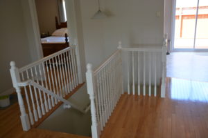 stair railings after painting
