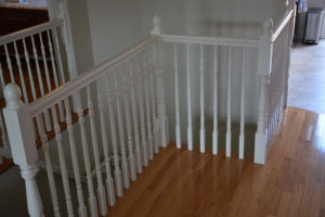 stair railings after painting