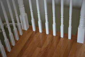 stair railings after painting
