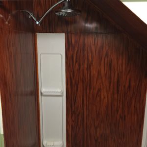 Acrylic shower faux wood grained