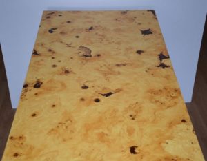 burl wood table, faux burl wood table, exotic hardwood table, burl wood furniture, exotic burl wood table